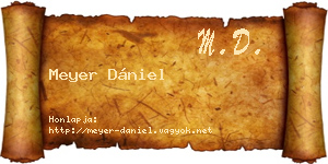 Meyer Dániel névjegykártya